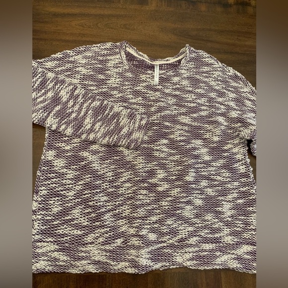Purple and White Women's Sweater - Picture 1 of 3